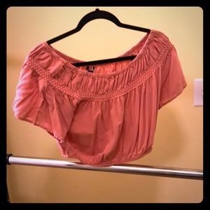 Off shoulder crop top